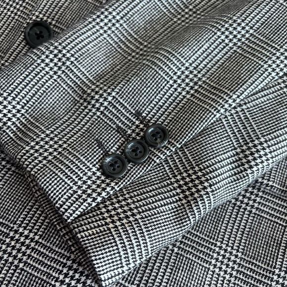 100% Cashmere plaid Blazer Jacket - Picture 5 of 9